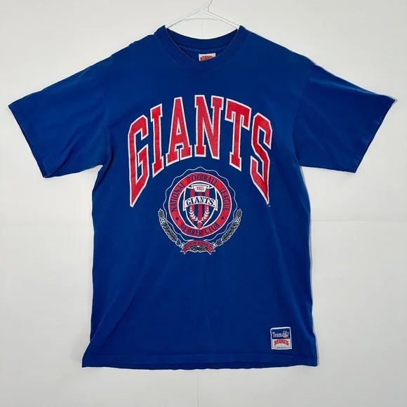 Vintage 1994 New York Giants NFL Nutmeg Blue T-Shirt Size XL USA Single Stitch - Picture 2 of 12